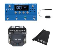 Boss Dispositivo per effetti GM-800, pedale sintetizzatore + pickup per chitarra GK-5 + cavo BGK-15 + panno in microfibra Keepdrum