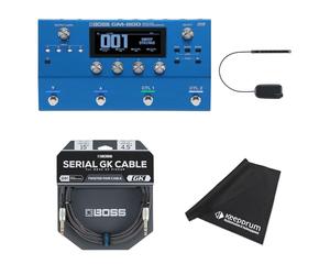 Boss Dispositivo per effetti GM-800, pedale sintetizzatore + pickup per chitarra GK-5 + cavo BGK-15 + panno in microfibra Keepdrum
