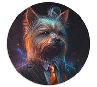 Boss Dog Puzzle für Erwachsene, 1000 runde Papppuzzles, anspruchsvolles DIY-Denkspiel, interaktive Familienaktivität, 1000 Teile (67,5x67,5cm)