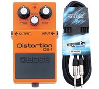 Boss DS-1 Distortion Pedal + cavo Keepdrum per chitarra, 3 m