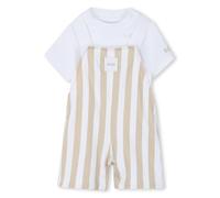 BOSS Dungarees+T-Shirt Baby Boys, Grigio, grigio, 3 mesi