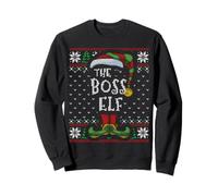 Boss Elf Christmas Matching Ugly Felpa