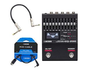 Boss EQ-200 - Equalizzatore grafico + cavo BMIDI-1-35 TRS-MIDI + cavo patch keepdrum
