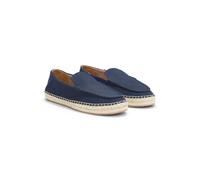 BOSS Espadrillas in pelle scamosciata con suola intermedia in juta - Style Madeira_mocc_sdwv, 50563149 Blu scuro 45