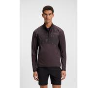 BOSS Felpa attiva con mezza zip in tessuto stampato ad asciugatura rapida - Style SW_Jump QZ, 50548440 Viola scuro L