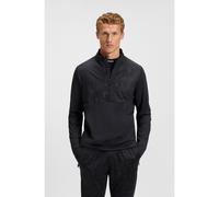 BOSS Felpa attiva con mezza zip in tessuto stampato ad asciugatura rapida - Style SW_Jump QZ, 50548440 Blu scuro M