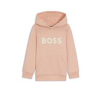 BOSS Felpa con cappuccio da bambini in pile di misto cotone con logo stampato - Style J52351/44S04A, J52351 Rosa chiaro 102