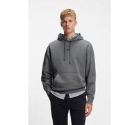 BOSS Felpa con cappuccio di pile di terry di cotone con logo a contrasto - Style WeSmallhood, 50514530 Grigio M