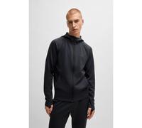 BOSS Felpa con cappuccio e zip con logo riflettente - Style Sicon Active, 50531224 Blu scuro XXL