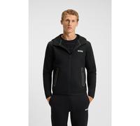 BOSS Felpa con cappuccio e zip in gabardine elasticizzata attiva con tecnologia termoregolante - Style Sicon TOC, 50542948 Nero XXXL