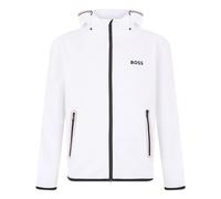 Boss - Felpa con cappuccio e zip in gabardine stretch Active con tecnologia termoregolatrice - - Sweatshirts & Hoodies - Uomo - Bianco - M