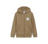 BOSS Felpa con cappuccio e zip per bambini con etichetta con logo - Style J52945/29504A, J52945 Marrone 102