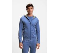 BOSS Felpa con cappuccio in cotone elasticizzato con zip e dettagli a contrasto - Style Mix&Match Jacket H, 50515313 Blu 4XL