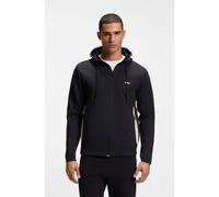BOSS Felpa con cappuccio in misto cotone con zip e dettagli a contrasto - Style Saggy 1_IN, 50569049 Blu scuro M