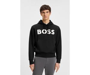 BOSS Felpa con cappuccio in terry di cotone con logo oversize - Style Webasic_hood, 50523074 Nero S