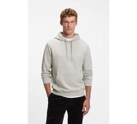 BOSS Felpa con cappuccio in terry di cotone con toppa con logo - Style Wetalk, 50509314 Grigio chiaro M