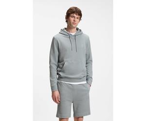 BOSS Felpa con cappuccio in terry di cotone con toppa con logo - Style Wetalk, 50509314 Grigio chiaro XL
