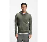 BOSS Felpa con cappuccio in terry di cotone con toppa con logo - Style Wetalk, 50509314 Grigio S