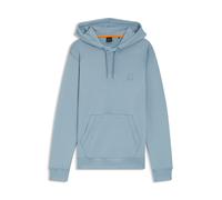 BOSS Felpa con cappuccio in terry di cotone con toppa e logo - Style Wetalk, 50509314 Celeste L
