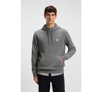 BOSS Felpa con cappuccio in terry di cotone con toppa e logo - Style Wetalk, 50509314 Grigio XXL