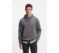 BOSS Felpa con cappuccio in terry di cotone con toppa e logo - Style Wetalk, 50509314 Grigio XXXL