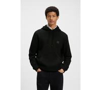 BOSS Felpa con cappuccio in terry di cotone con toppa e logo - Style Wetalk, 50509314 Nero 6XL