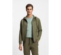 BOSS Felpa con cappuccio regular fit con zip e righe jacquard - Style KN_Active Push HD, 50553760 Oliva XL