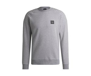 BOSS Felpa da equitazione in cotone elasticizzato con impunture sulle spalle - Style LEX PADDED SWEATER, B6M1203 Argento XXL