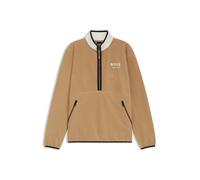 BOSS Felpa da equitazione in cotone elasticizzato con zip a un quarto - Style FEDORA HALF ZIP FELPA, B7W1201 Beige L