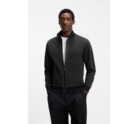 BOSS Felpa in cotone con colletto con zip - Style H-Shepherd 80, 50565602 Nero L