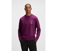 BOSS Felpa in cotone elasticizzato con logo a strati - Style Salbo, 50506119 Rosso scuro L
