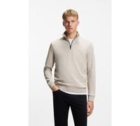 BOSS Felpa in terry di cotone con colletto con zip - Style Zetrust, 50468926 Grigio chiaro S