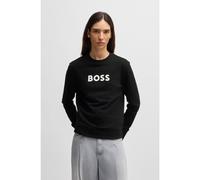 BOSS Felpa in terry di cotone con logo a contrasto - Style C_Elaboss_6, 50501154 Nero M