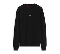 BOSS Felpa in terry di cotone con logo stampato - Style WeSmallcrew, 50514541 Nero S