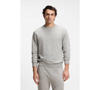 BOSS Felpa in terry di cotone con toppa con logo - Style Westart, 50509323 Grigio chiaro S