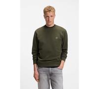 BOSS Felpa in terry di cotone con toppa con logo - Style Westart, 50509323 Oliva S