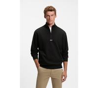 BOSS Felpa in terry di cotone con zip a un quarto - Style Ze_Smallzip, 50569548 Nero XL
