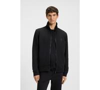 BOSS Felpa in terry di cotone con zip e targhetta con logo - Style Zestart, 50511709 Nero S