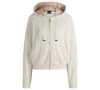 BOSS Felpa in tessuto intrecciato con cappuccio, zip e dettagli con monogrammi - Style Monogram_Jacket H., 50535842 Colore neutro S