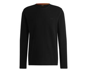 Boss - Felpa nera con logo ricamato - - Knitwear - Uomo - Nero - S