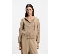 BOSS Felpa oversize con cappuccio, zip e logo ricamato - Style C_Elijak, 50547813 Beige XL