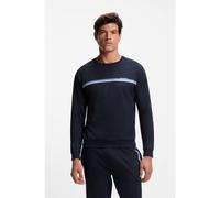 BOSS Felpa per l'abbigliamento da casa in cotone con logo sul petto - Style Authentic Sweatshirt, 50554791 Blu scuro XL