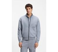 BOSS Felpa relaxed fit in french terry premium - Style SW_Collar Full Zip, 50564104 Grigio L