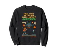 Boss finale AI -Gamer vs Robot battaglia di intelligenza artificiale Felpa