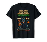 Boss finale AI -Gamer vs Robot battaglia di intelligenza artificiale Maglietta