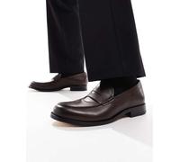 BOSS Mocassini penny in pelle liscia - Style Tayil-L_Loaf_bu, 50548278 Marrone scuro 41