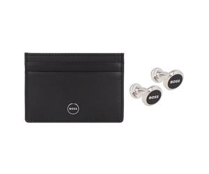 Boss GB Custodia per carta di credito Pelle 10 cm Scatola regalo nero