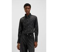 BOSS Giacca corta regular fit in denim con cristalli - Style C_SHIRT LS 1.0, 50548445 Nero S