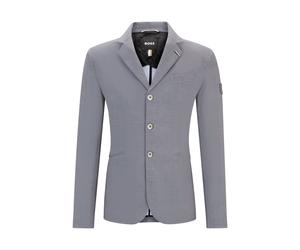 BOSS Giacca da sfilata equestre elasticizzata con effetto sale e pepe - Style ALLEN SHOW JACKET, B4M0101 Argento L