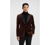 BOSS Giacca da smoking slim fit in velluto di cotone - Style H-Hutson-Tux-254, 50551552 Arancione scuro 54